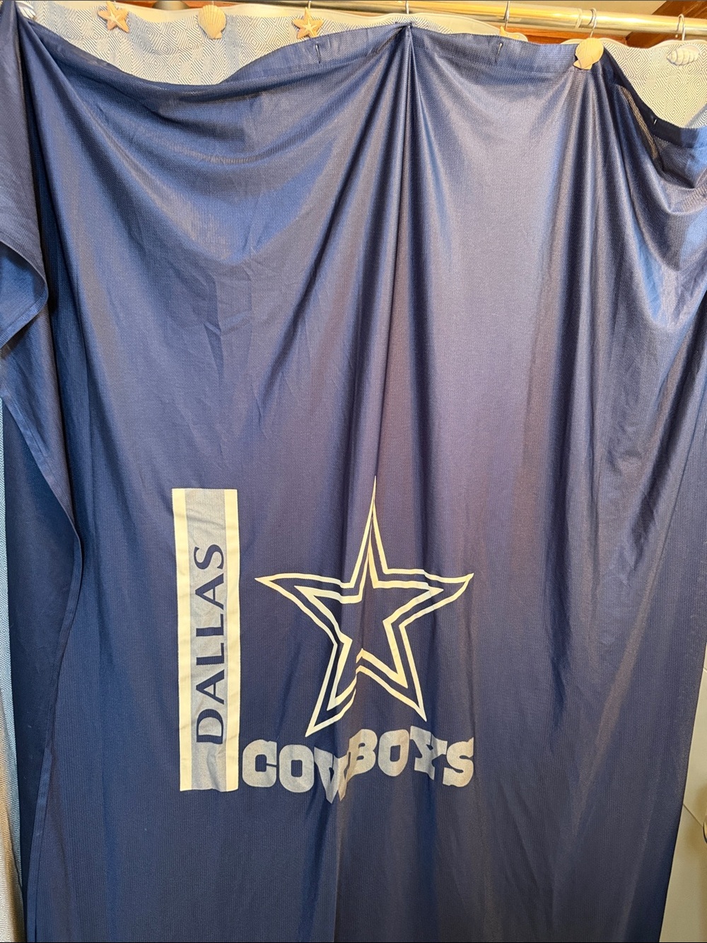 Dallas Cowboys Navy Blue Shower Curtain - Team Logo
